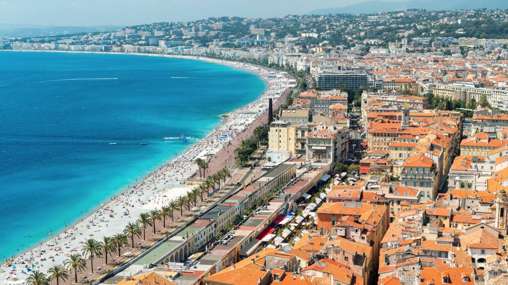 La promenade des anglais et la plage, Nice