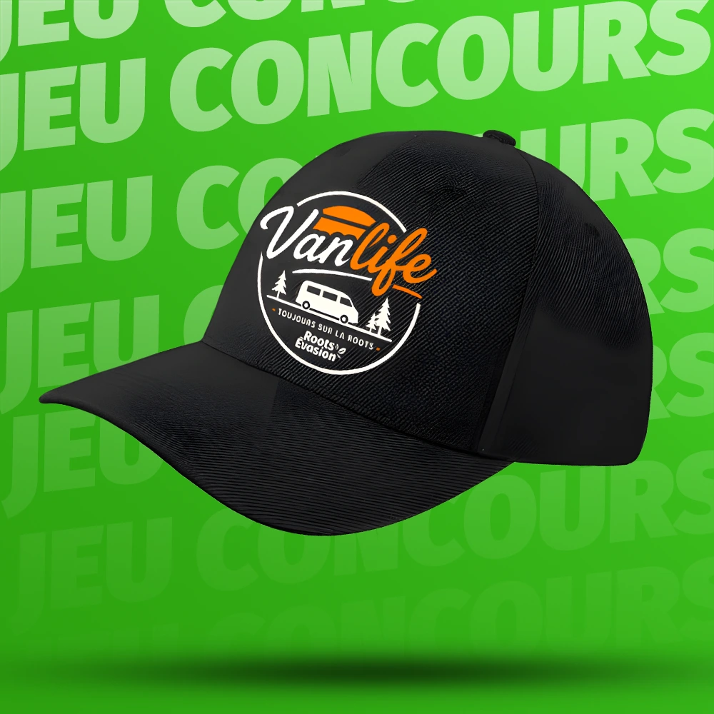 Casquette vanlife jeu concours van a gagner roots evasion Casquette Vanlife + 1 participation au tirage au sort – Image 1