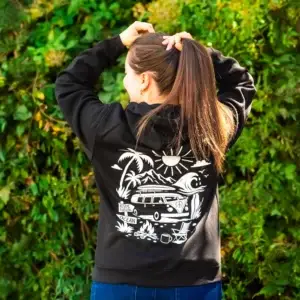 Roots Evasion Concours van sweat noir arriere femme