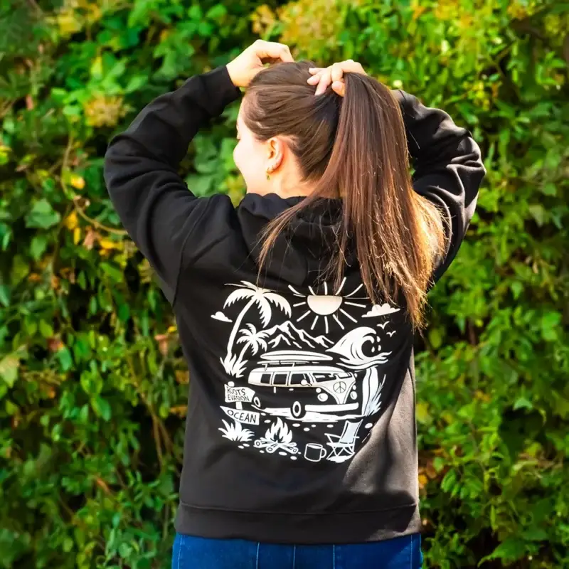 Roots Evasion Concours van sweat noir arriere femme