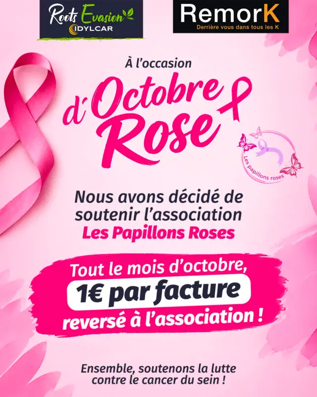 Roots Évasion et RemorK se mobilisent pour Octobre Rose