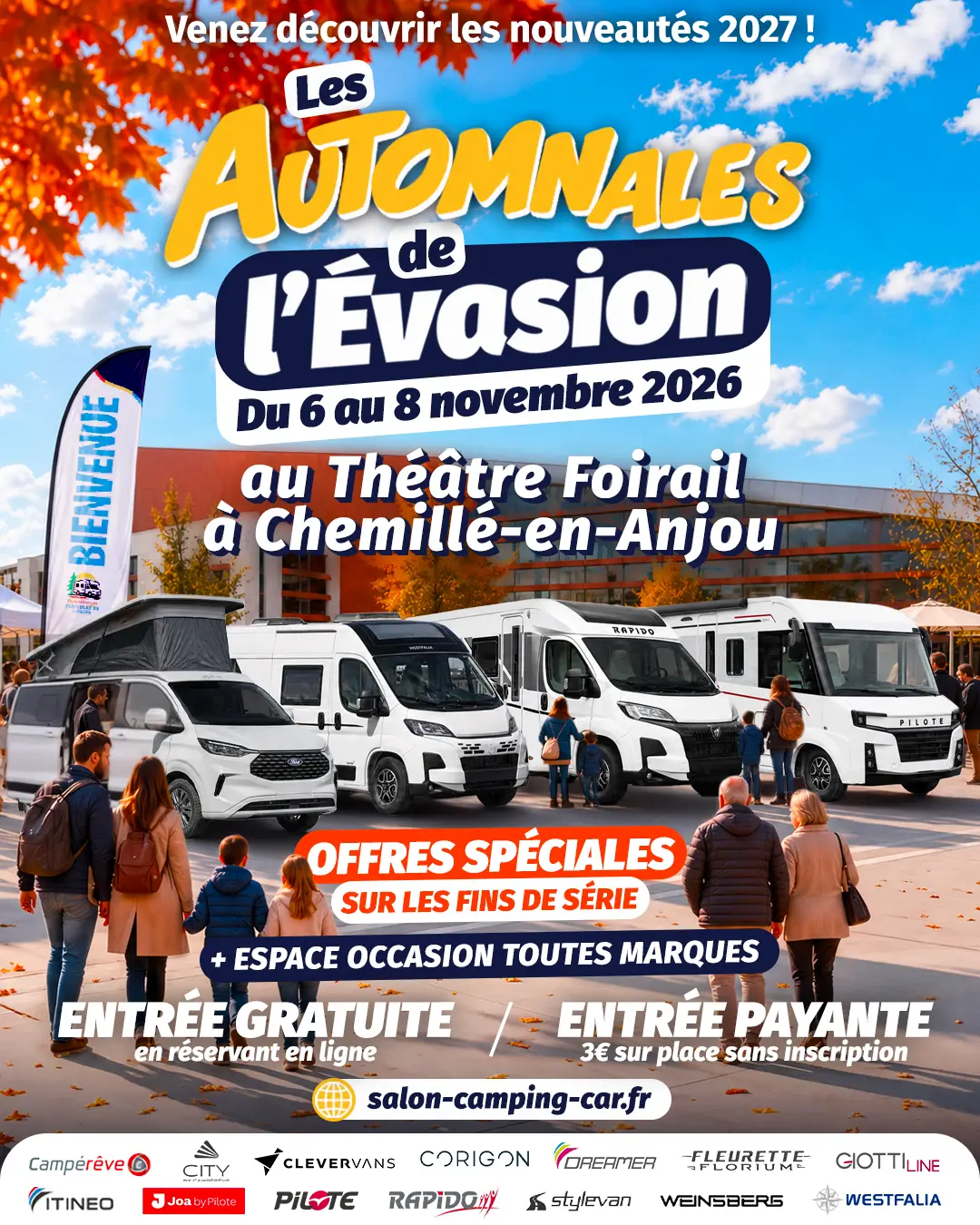 Les Automnales de l&rsquo;Évasion du 6 au 8 Novembre 2026 !